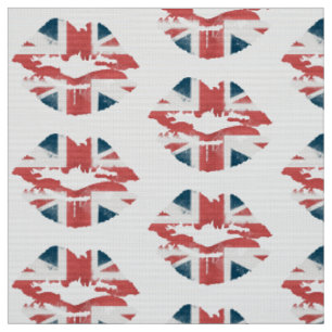 British Flag Lips Fabric