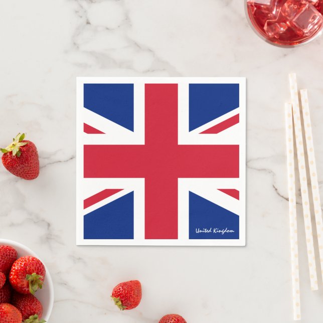British Flag Napkins, United Kingdom /union jack Napkin (Insitu)