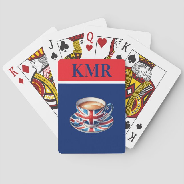 British Flag on English Teacup Playing Cards (Back)