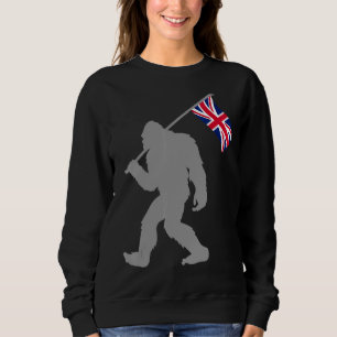 British Flag On United Kingdom Flag Sweatshirt