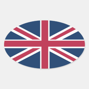 British flag oval sticker