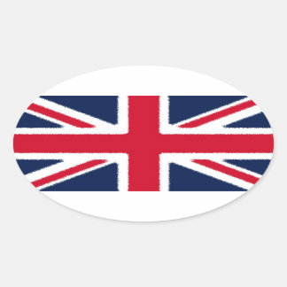 British Flag Oval Sticker