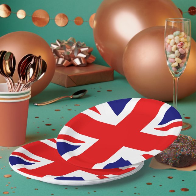 British flag paper plate (Multi)