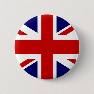 British flag pinback button   Union Jack design