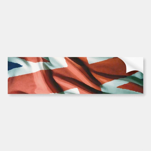 British Flag Pop Art Bumper Sticker (Front)
