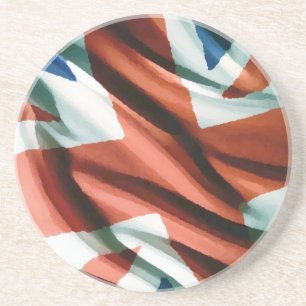 British Flag Pop Art Coaster