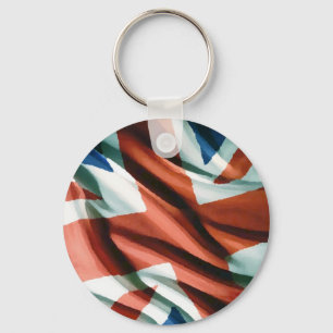 British Flag Pop Art Key Ring