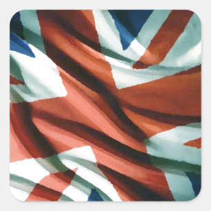 British Flag Pop Art Square Sticker