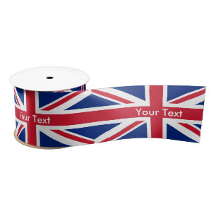 British flag ribbon satin ribbon