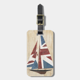 British Flag Sailboat Luggage Tag
