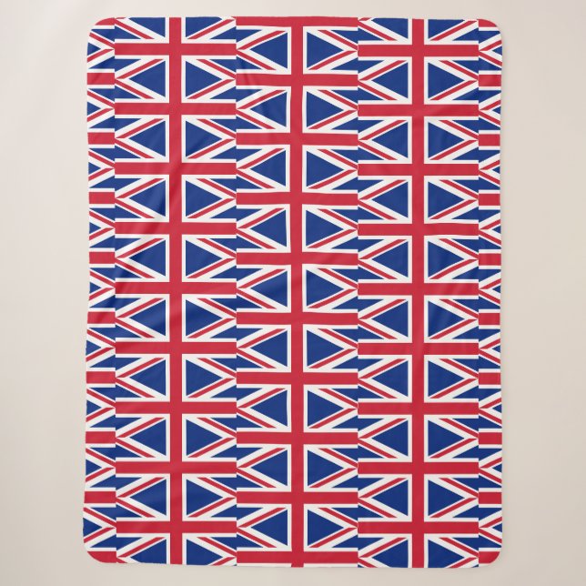 British flag sherpa blanket (Front)