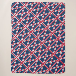 British flag sherpa blanket