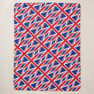 British flag sherpa blanket