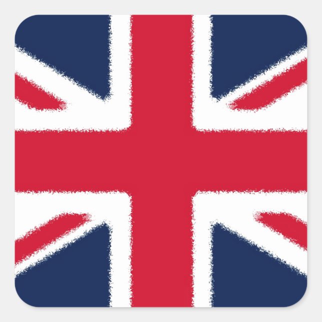 British Flag Square Sticker (Front)