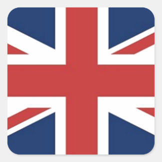 British Flag Square Sticker