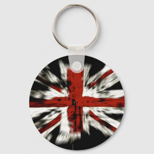 British Flag Stripes Country Honour Colours Peace Key Ring