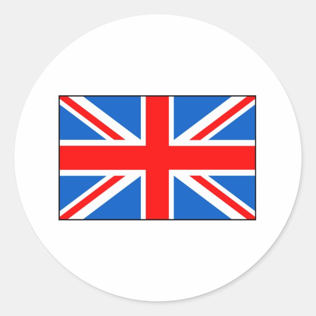 British Flag T-shirts and Gifts Classic Round Sticker (Front)