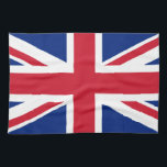 British flag tea towel<br><div class="desc">Design with flag of The United Kingdom of Great Britain and Northern Ireland (Union Jack)</div>