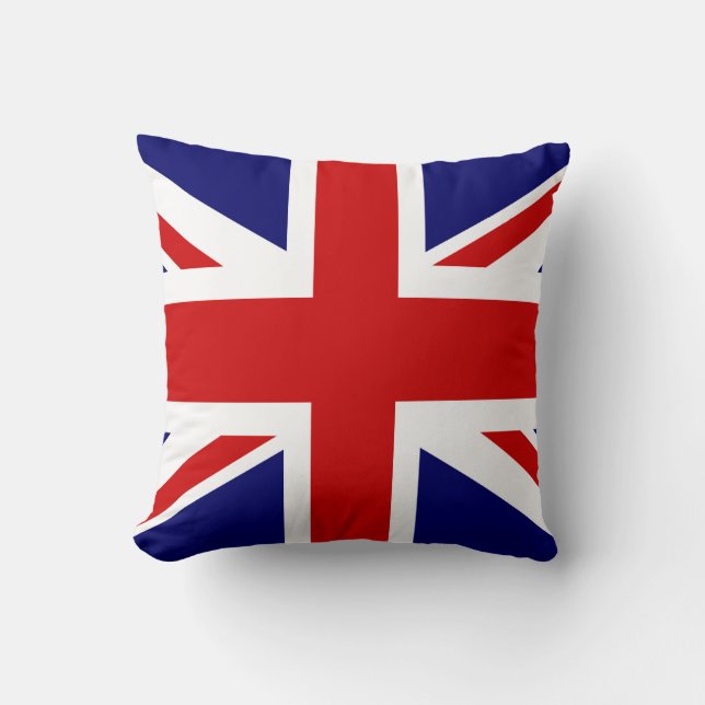 British flag throw pillow | Union Jack design (Front)