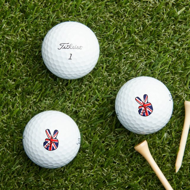 British Flag Titleist  Golf Balls (Insitu Grass)