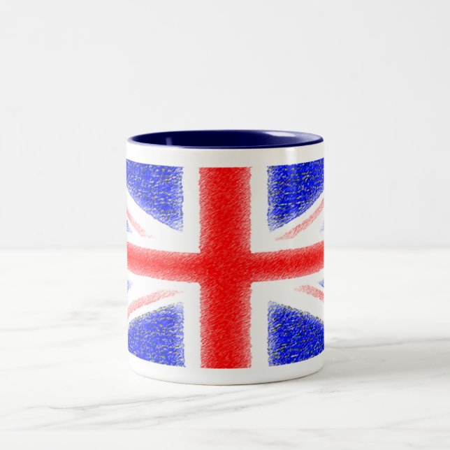 British Flag Two-Tone Coffee Mug (Center)