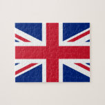 British Flag & UK Union Jacks /sports fans Jigsaw Puzzle<br><div class="desc">Puzzle: United Kingdom & UK,  London - love my country and British flag travel patriots / sports fans & union jack (England)</div>
