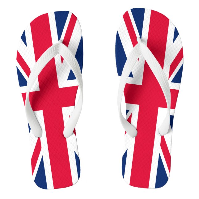 BRITISH FLAG: Union Jack Flip Flops (Footbed)