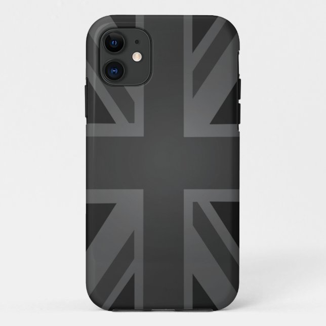 British Flag (Union Jack) in Black Case-Mate iPhone Case (Back)
