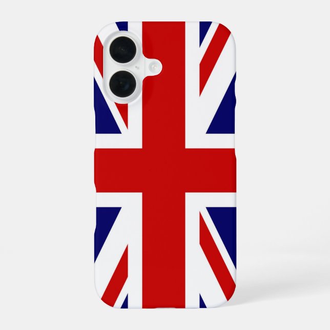 British Flag Union Jack iPhone 16 Case (Back)