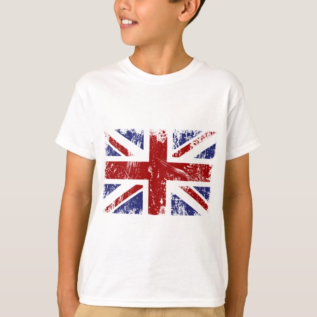 British Flag Union Jack Punk Grunge T-Shirt (Front)