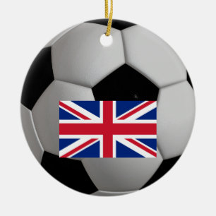 British Flag Union Jack Soccer Football Ornament