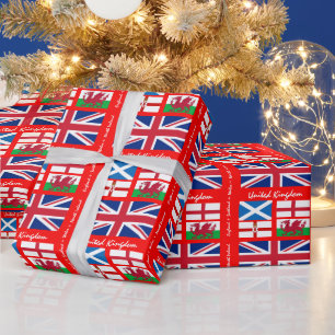 British Flag, Union Jack & United Kingdom /sports  Wrapping Paper