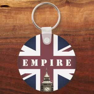 British Flag, United Kingdom, Empire, Big Ben UK Key Ring