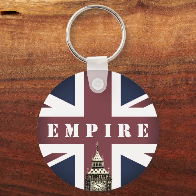British Flag, United Kingdom, Empire, Big Ben UK Key Ring (Front)