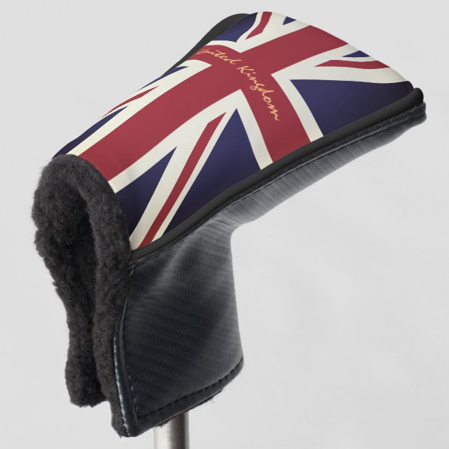 British Flag, United Kingdom Golf Clubs Union Jack Head Cover (3/4 Front)