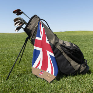 British flag & United Kingdom monogrammed /golf Golf Towel