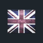 British Flag Vintage Wood Canvas Print<br><div class="desc">British Flag Vintage Wood. Design is available on other products.</div>