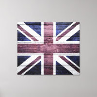 British Flag Vintage Wood