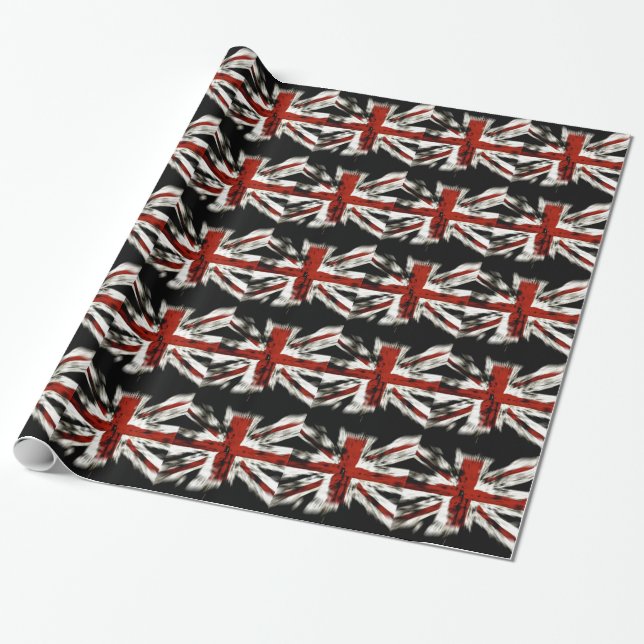 British Flag Wrapping Paper (Unrolled)