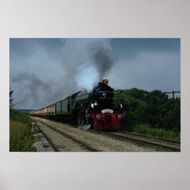 British "Flying Scotsman" on tour near Parsons, KS Poster (Front)