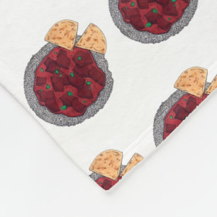 British Food Indian Takeaway Chicken Tikka Masala Fleece Blanket