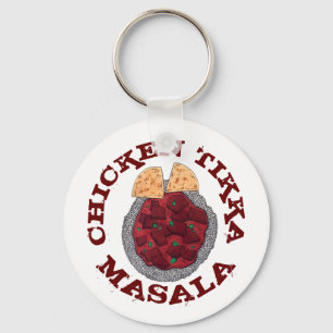 British Food Indian Takeaway Chicken Tikka Masala Key Ring