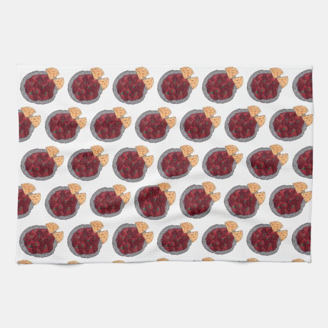 British Food Indian Takeaway Chicken Tikka Masala Tea Towel (Horizontal)