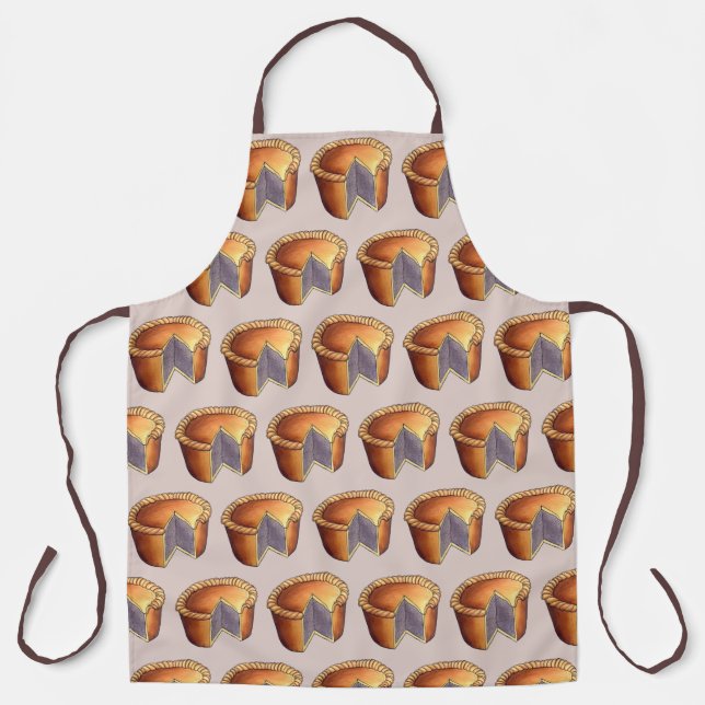 British Food Pork Pie Savoury Pastry UK Cuisine Apron (Front)
