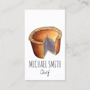 British Food Pork Pie Savoury Pastry UK Cuisine Business Card