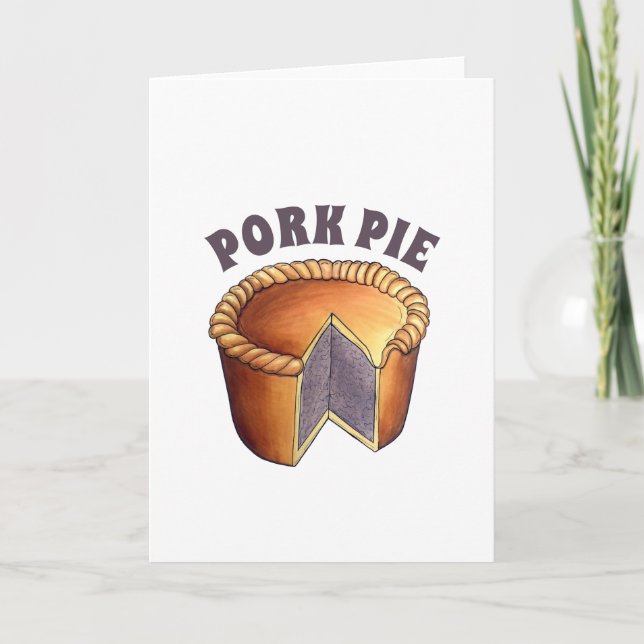British Food Pork Pie Savoury Pastry UK Cuisine Card (Front)