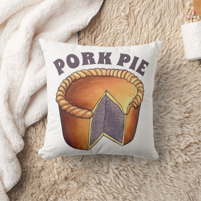 British Food Pork Pie Savoury Pastry UK Cuisine Cushion (Blanket)