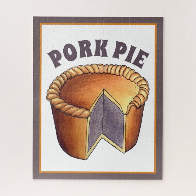 British Food Pork Pie Savoury Pastry UK Cuisine Jigsaw Puzzle (Vertical)