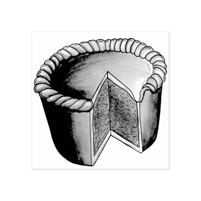 British Food Pork Pie Savoury Pastry UK Cuisine Rubber Stamp (Imprint)