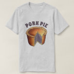British Food Pork Pie Savoury Pastry UK Cuisine T-Shirt<br><div class="desc">Design features an original marker illustration of a pork pie, a traditional English meat pie. This savoury pastry is popular throughout the United Kingdom, is served hot or cold, and is traditionally eaten as a snack. This British meat pie design is also available on other products. Lots of additional UK...</div>